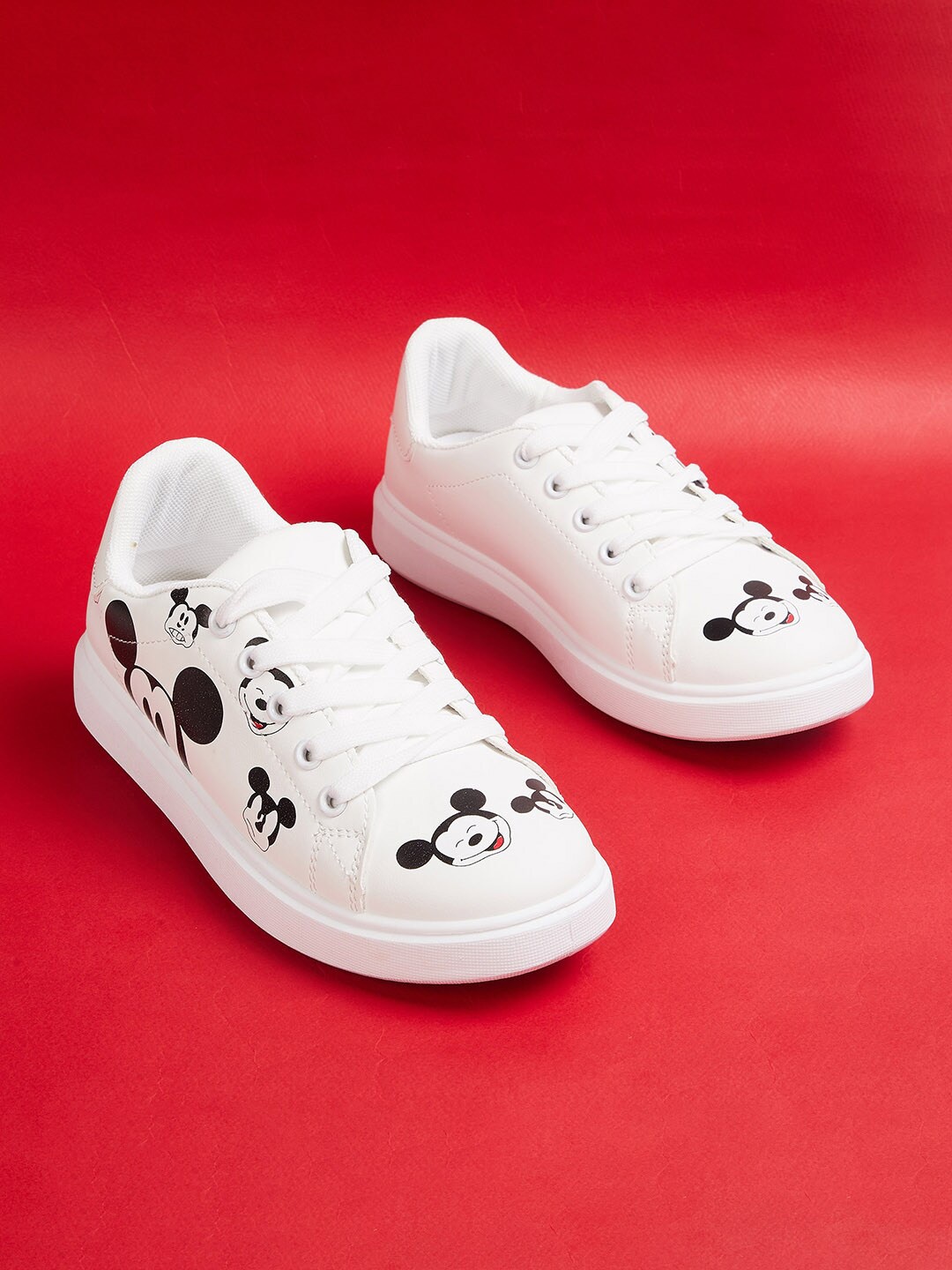 

Fame Forever by Lifestyle Girls Mickey Mouse Printed Sneakers, White