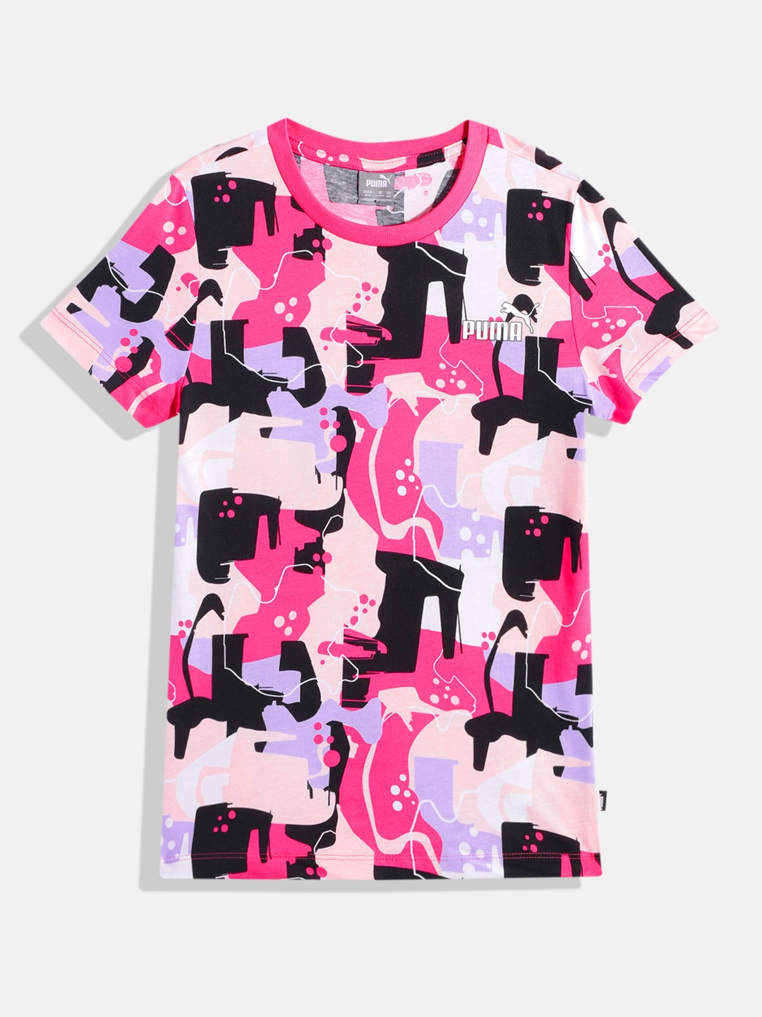 

Puma Girls Essential Street Art Printed Regular Fit Pure Cotton T-shirt, Multi