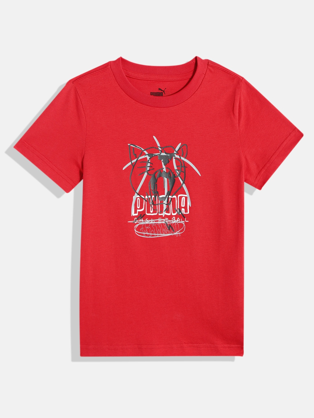 

Puma Boys BASKETBALL Youth Pure Cotton T-shirt, Red