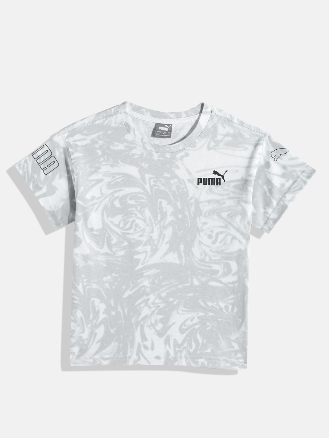 

Puma Boys Printed Power Summer Pure Cotton T-shirt, White