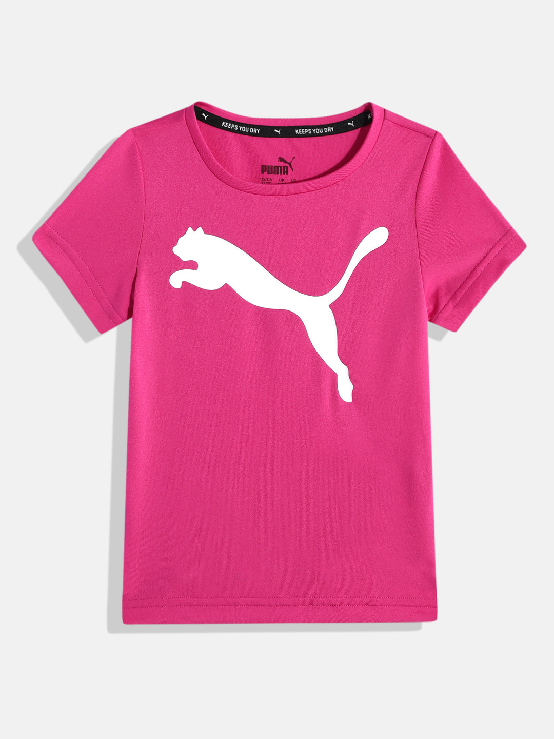 

Puma Girls Active Youth Brand Logo Printed Pure Cotton T-shirt, Pink