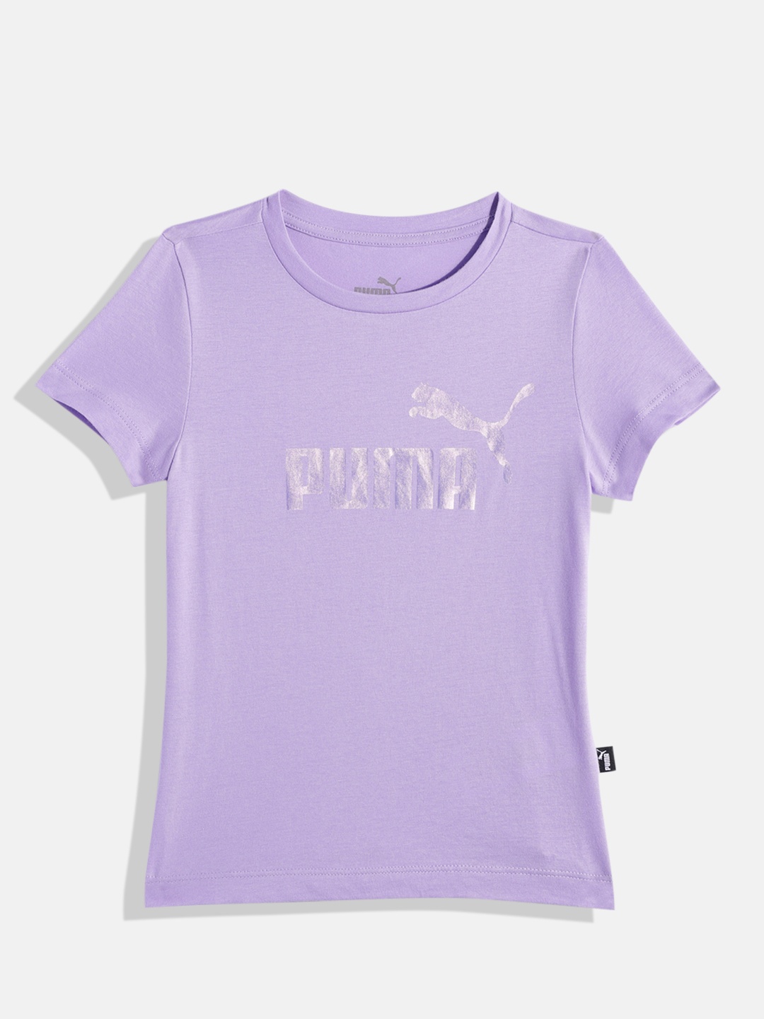 

Puma Girls Essential Nova Shine Printed Regular Fit Pure Cotton T-shirt, Lavender