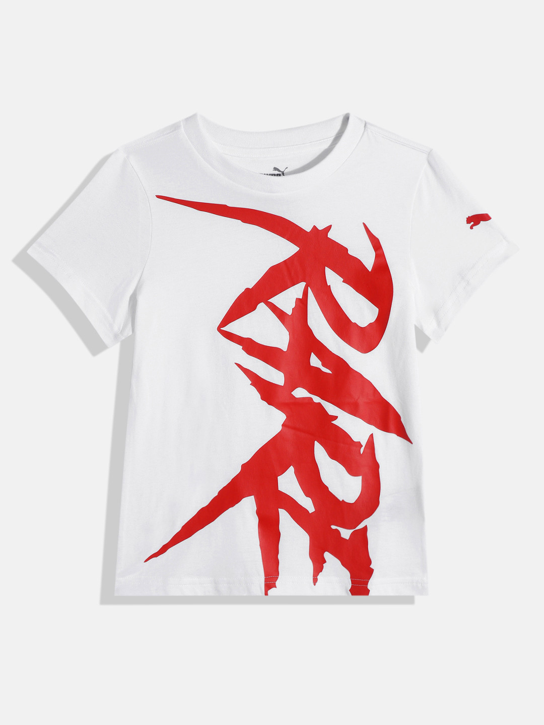 

Puma Boys x MELO Youth Typography Printed Pure Cotton Basketball T-shirt, White