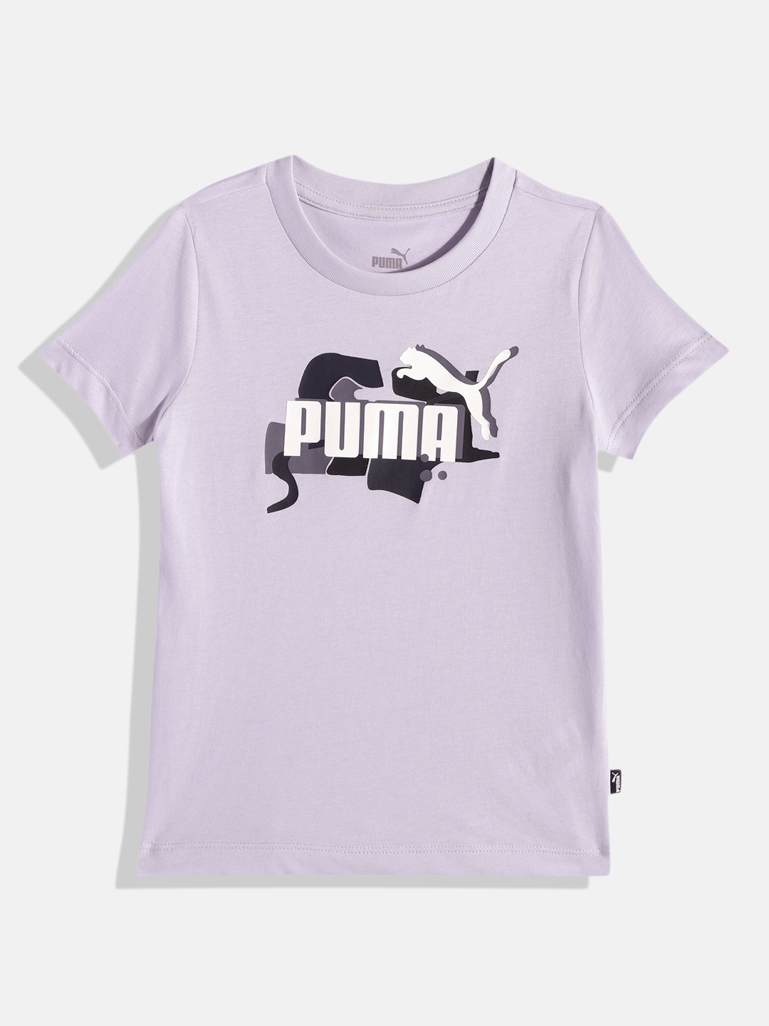 

Puma Girls Brand Logo Printed Pure Cotton Essential+ STREET ART T-shirt, Lavender