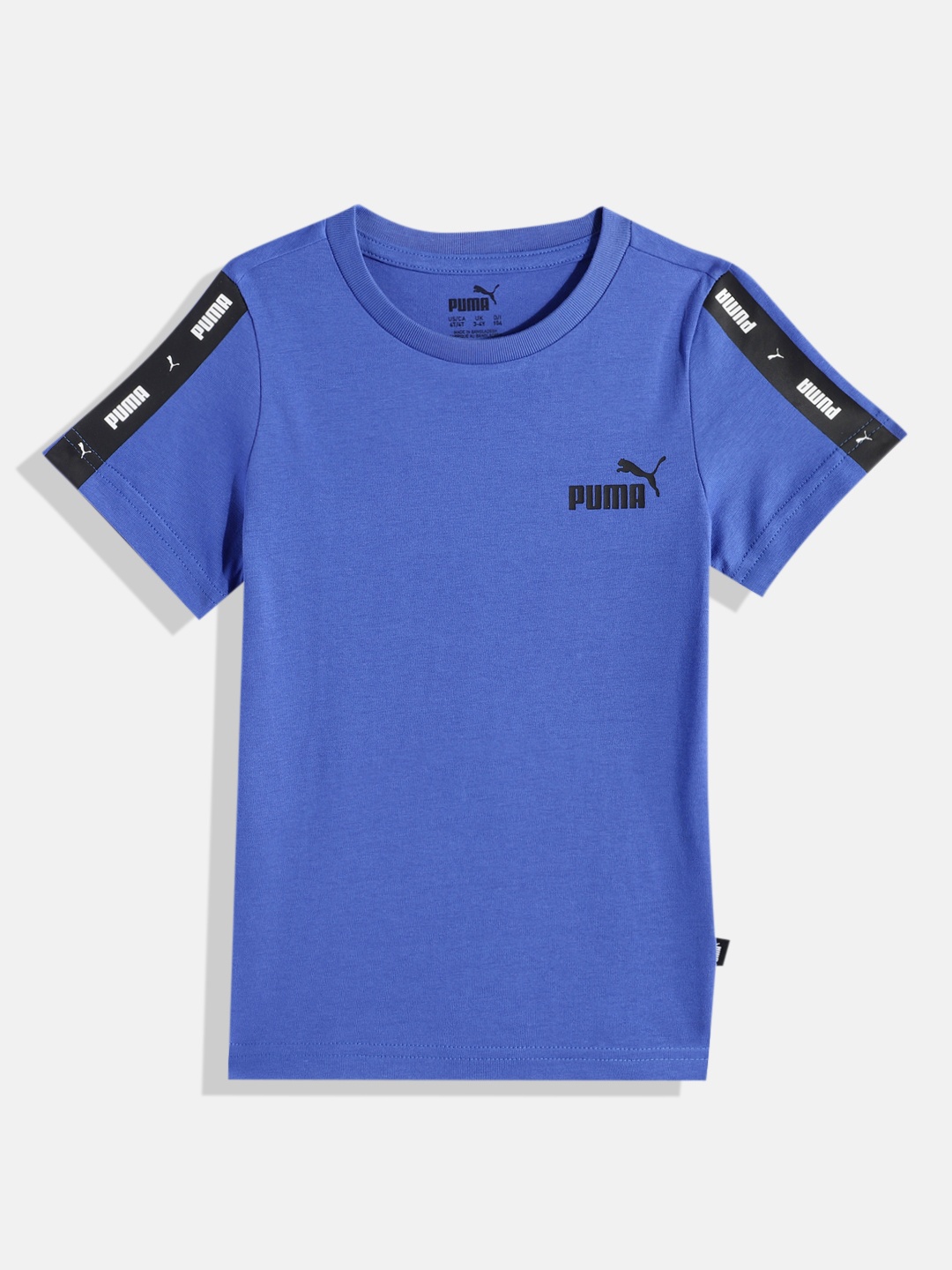 

Puma Boys Solid Pure Cotton Essentials T-shirt, Blue