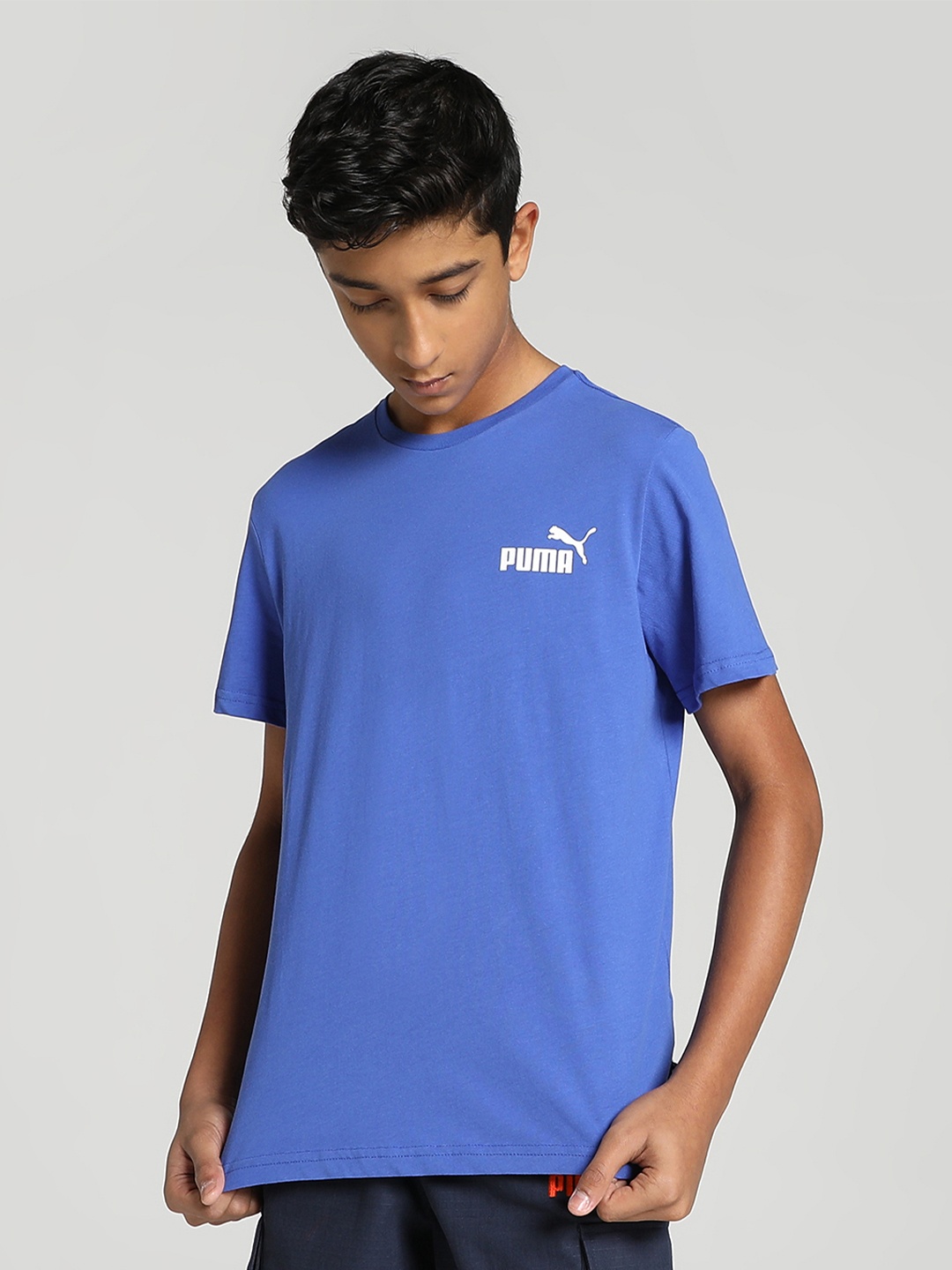 

Puma Boys Essential Pure Cotton T-shirt, Blue