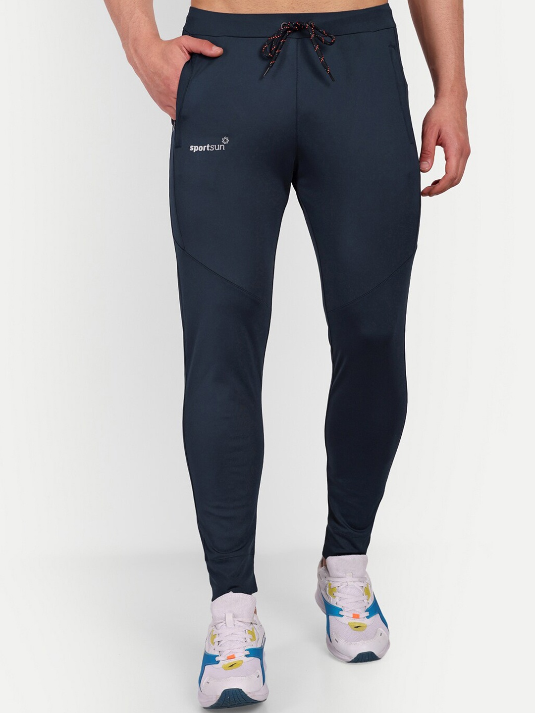 

SPORT SUN Men Mid-Rise Track Pants, Navy blue