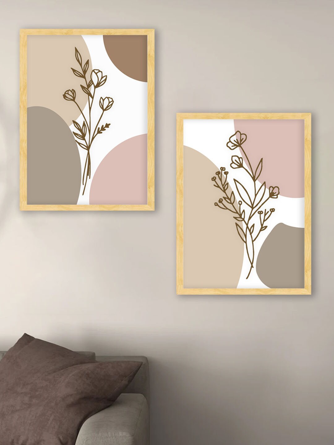 

Art Street White & Beige 2 Pieces Boho Embossed 3D Framed Wall Art