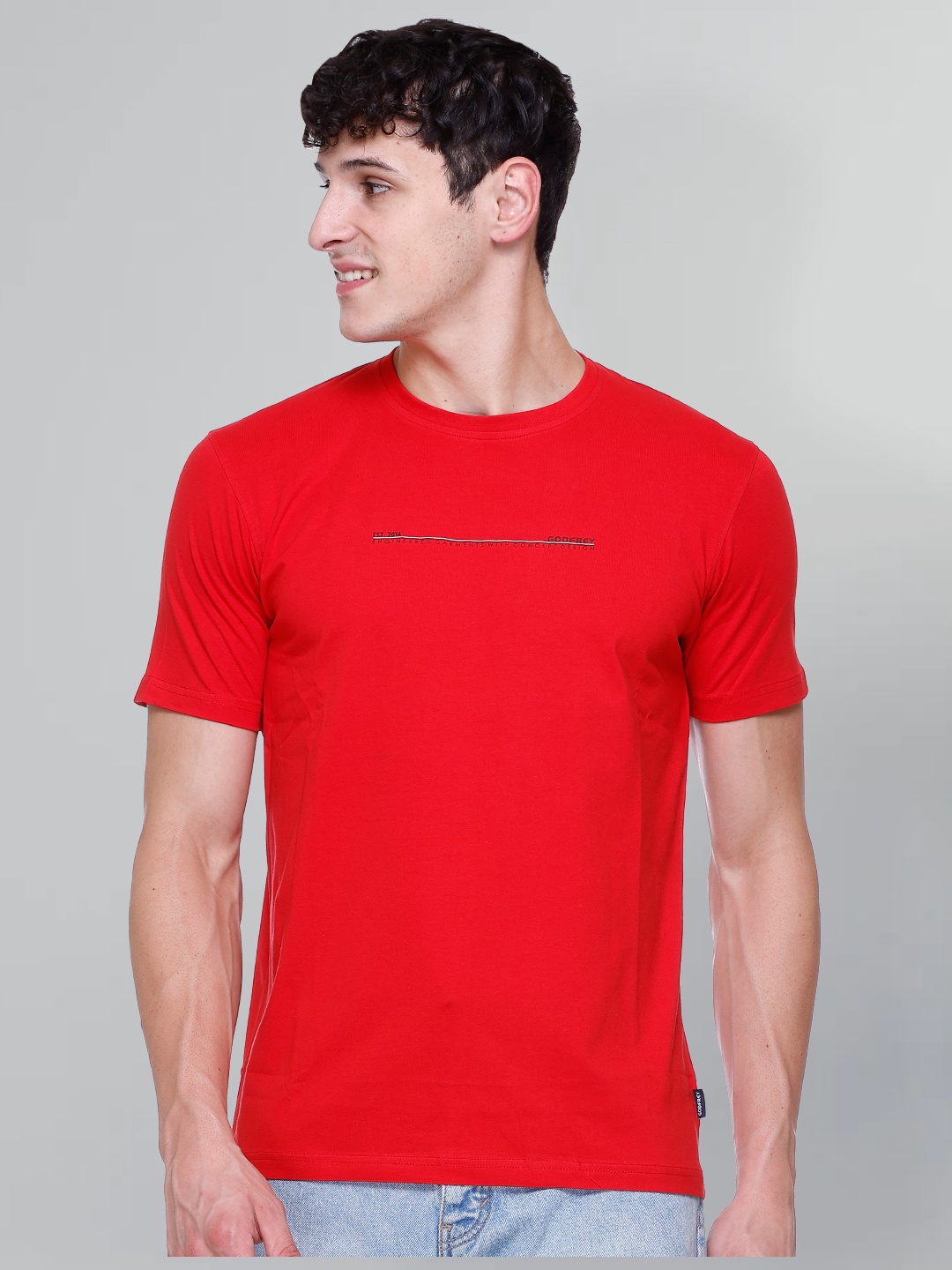 

GODFREY Polo Collar Cotton T-shirt, Red