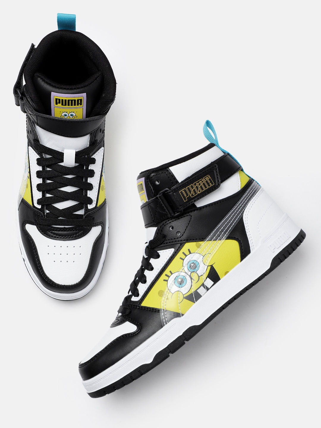 

Puma x SPONGEBOB Unisex Kids Perforations RBD Game Youth Mid-Top Sneakers, Black