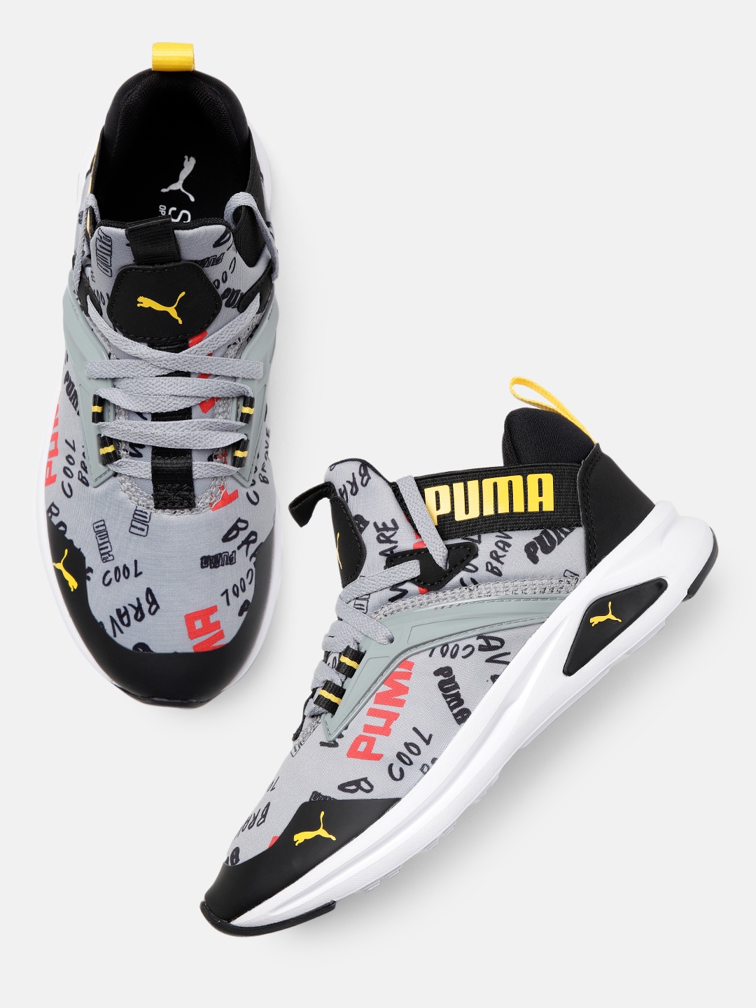 

Puma Unisex Kids Enzo 2 Refresh Brand Love Youth Textile Running Shoes, Grey