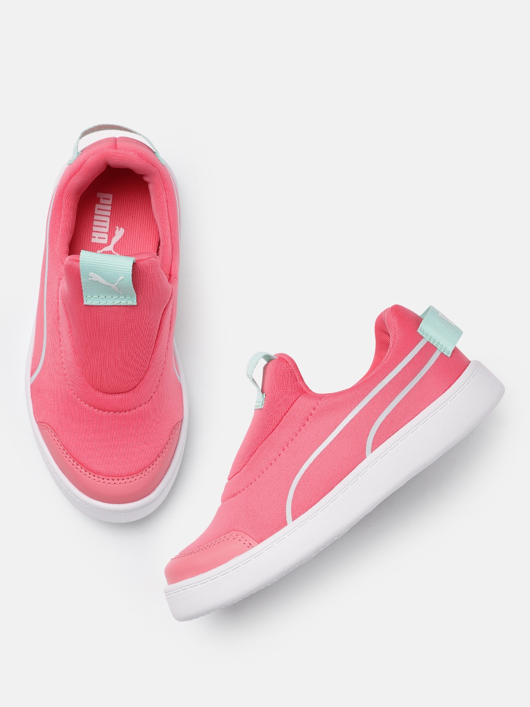 

Puma Kids Courtflex V2 Slip-On Sneakers, Pink