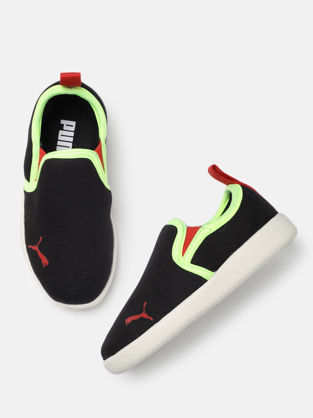 

Puma Kids Black Slip-On Sneakers