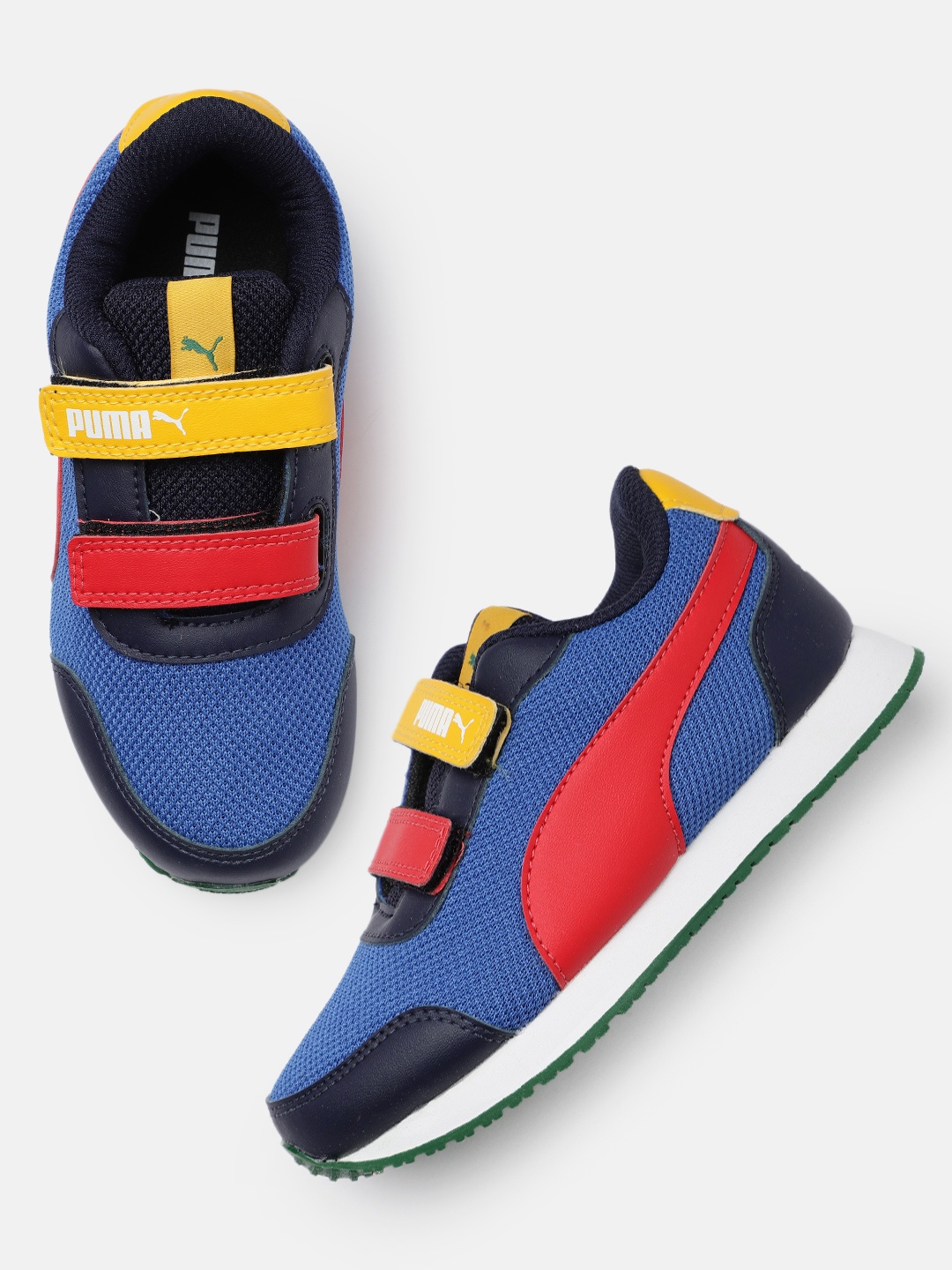 

Puma Unisex Kids Colourblocked Axel V2 Regular Sneakers, Blue