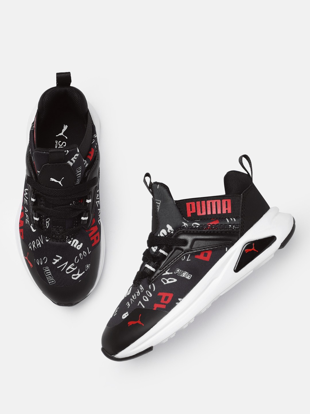 

Puma Unisex Kids Printed Enzo 2 Refresh BrandLoveAC Running Shoes, Black