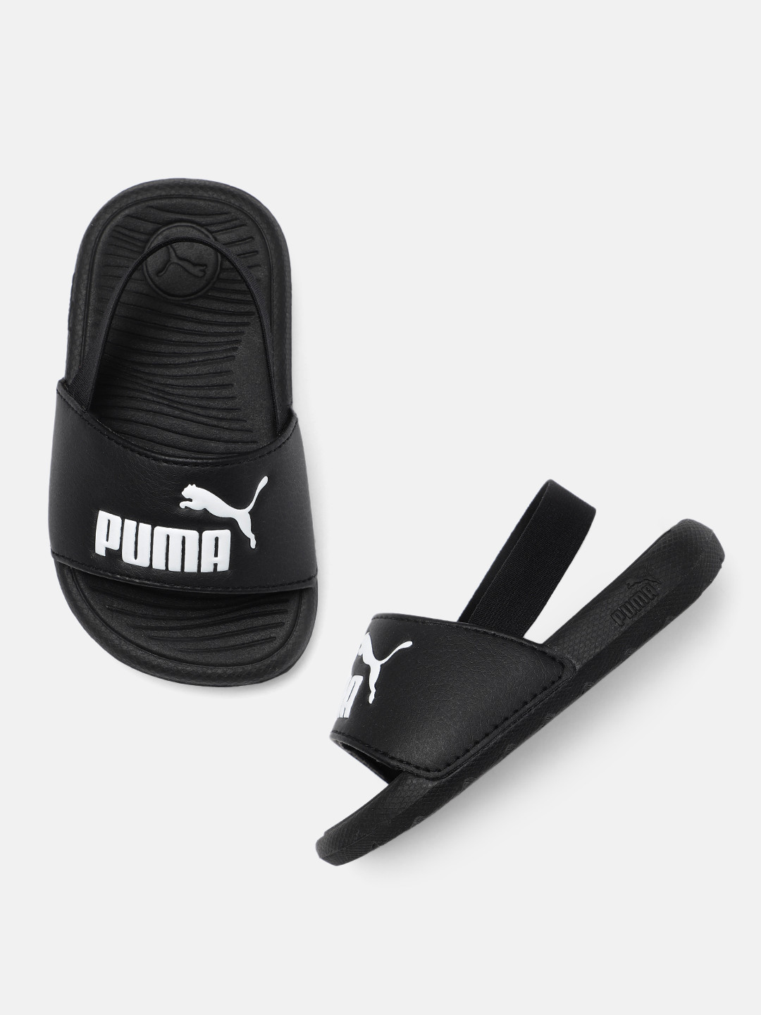 

Puma Kids Printed Sliders, Black