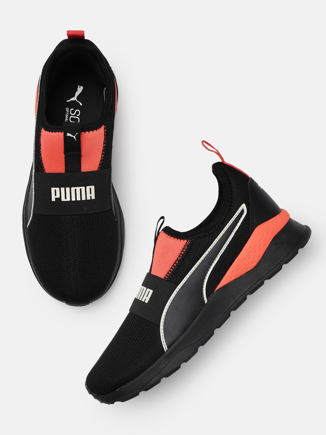 

Puma Kids Printed Slip-On Sneakers, Black