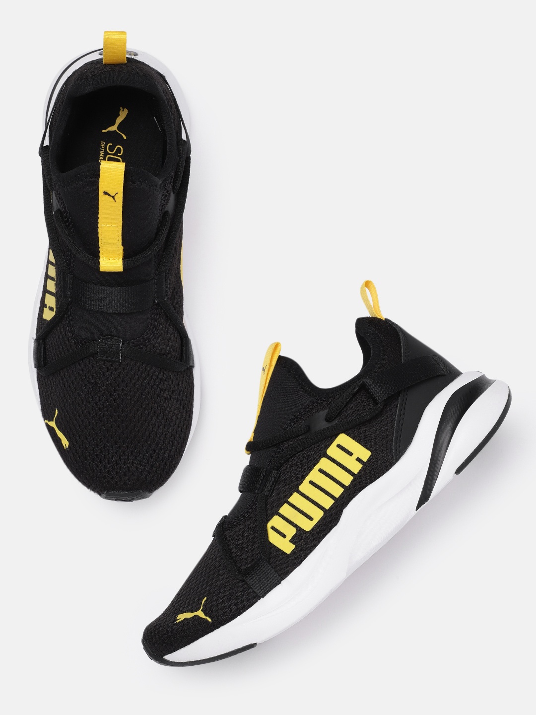 

Puma Kids Softride Rift Pop Slip-On Walking Shoes, Black