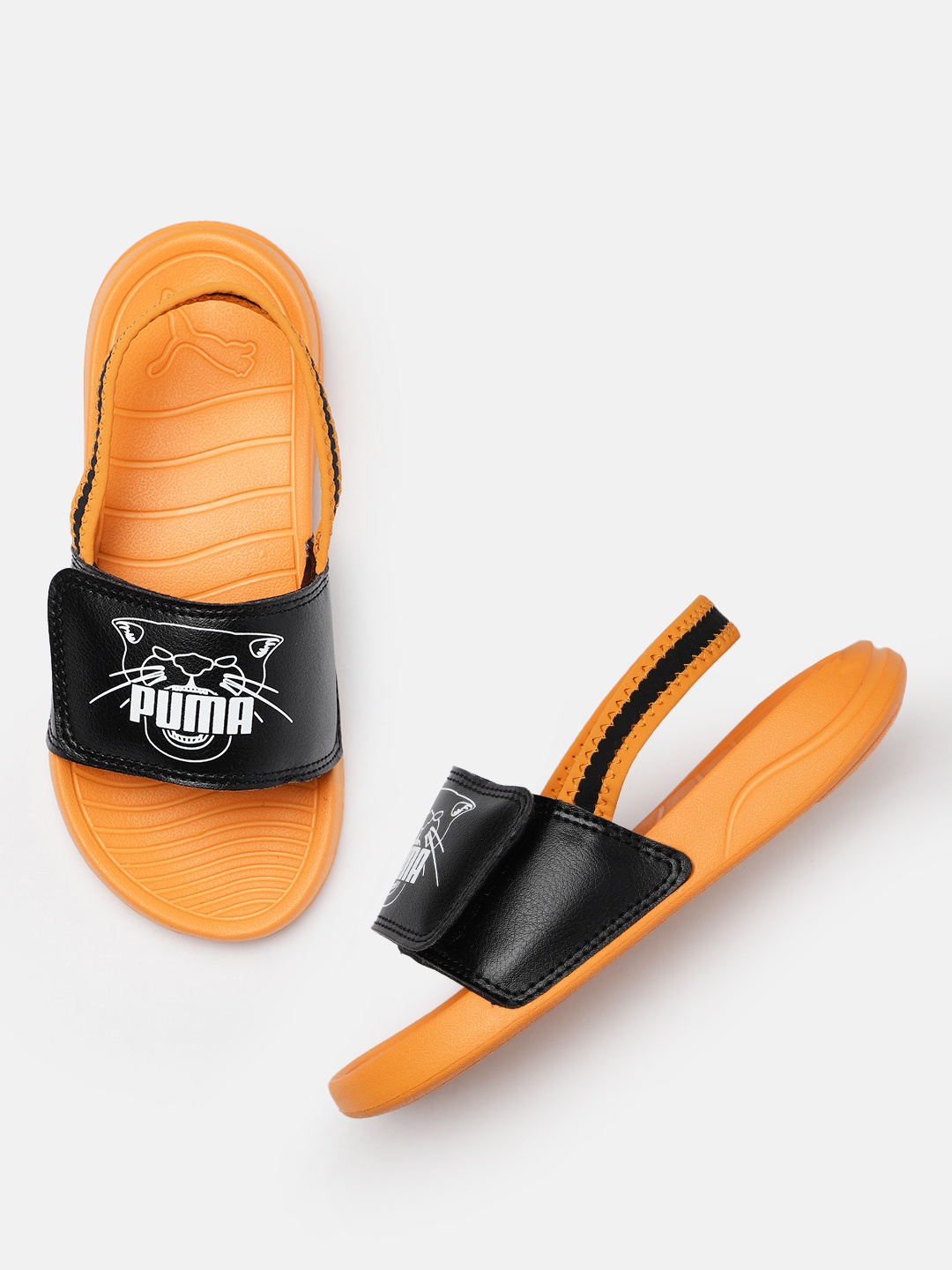 

Puma Kids Printed Sliders, Black