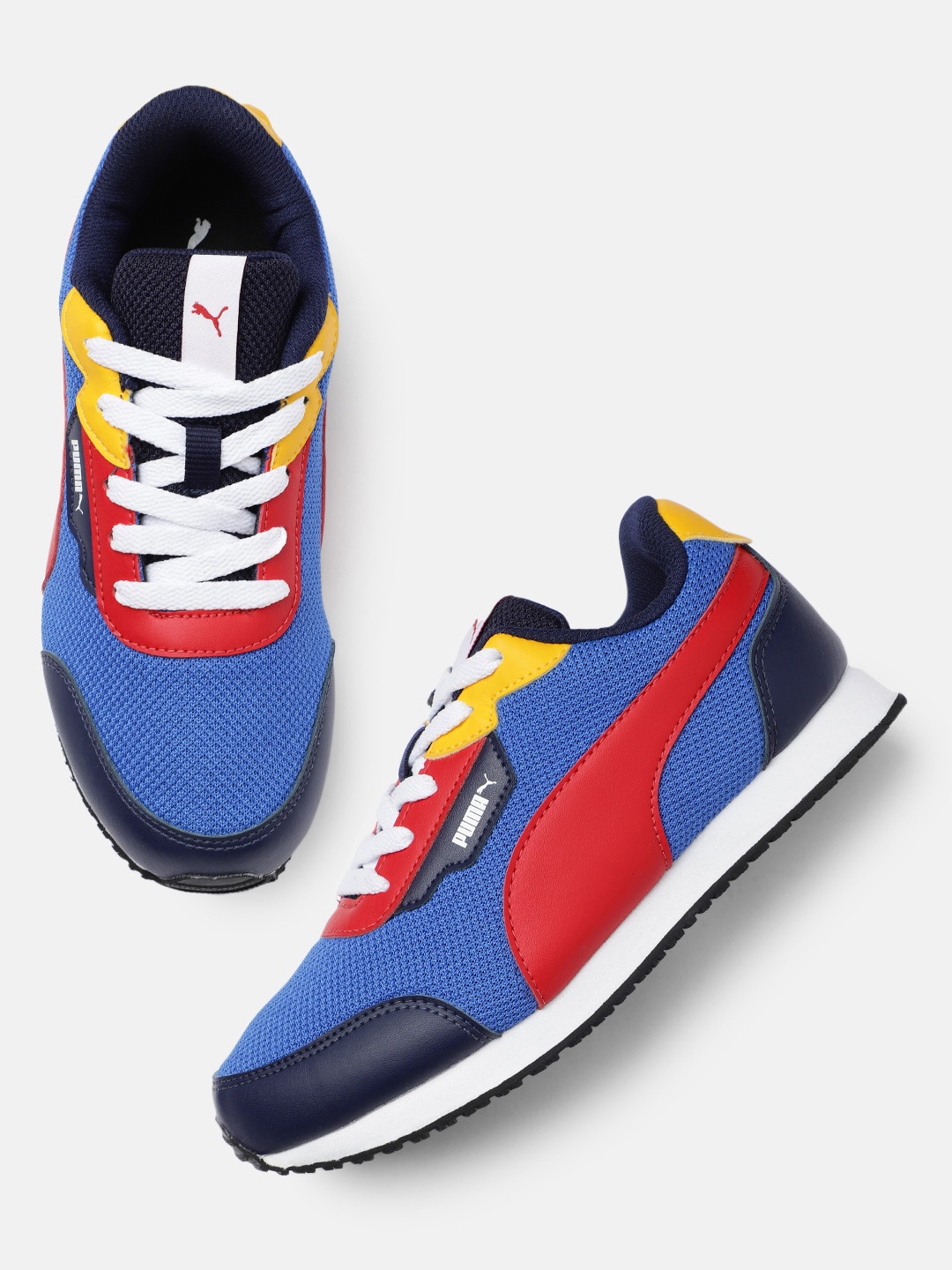 

Puma Kids Axel Youth Colourblocked Sneakers, Blue
