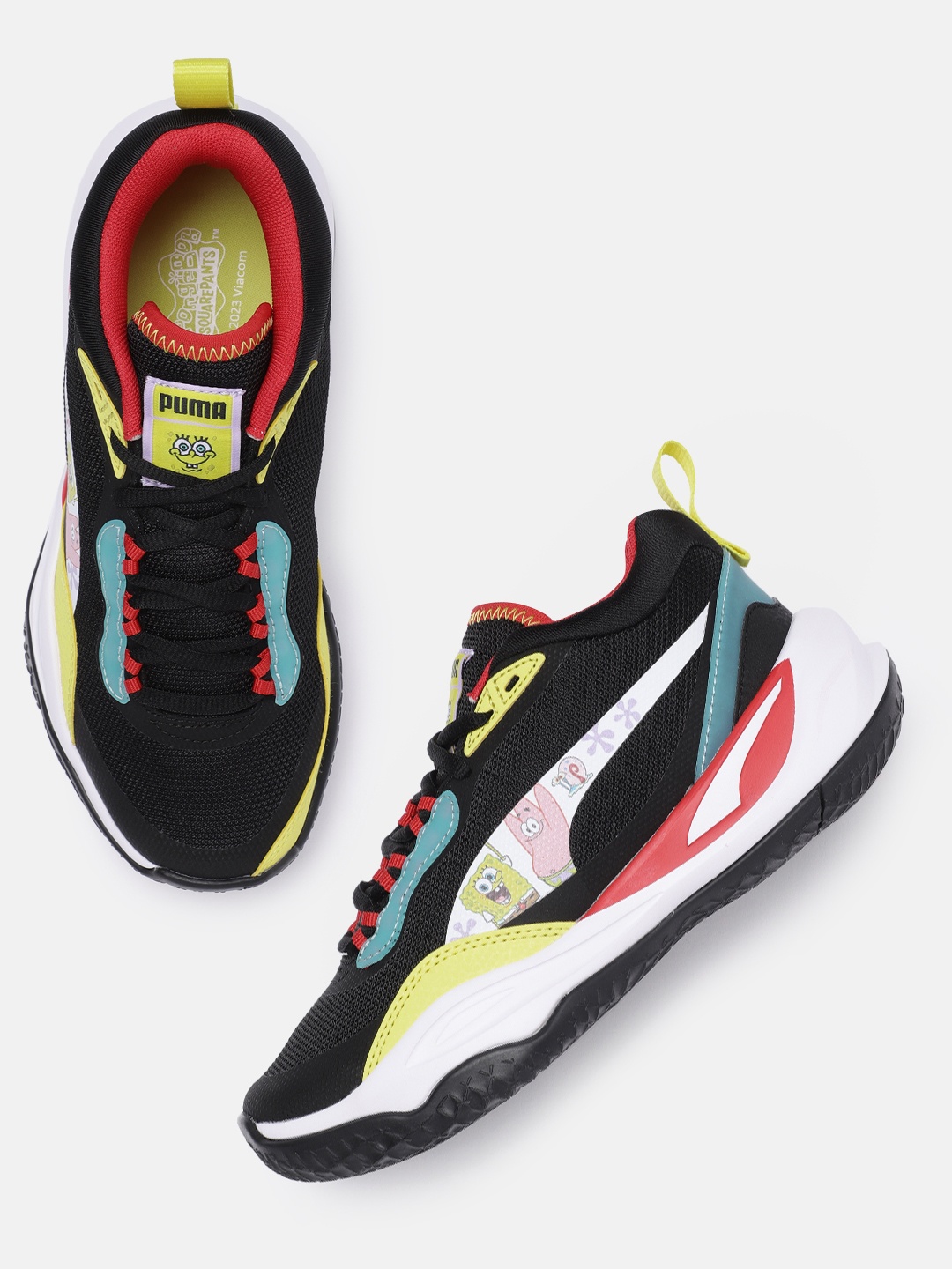 

Puma Kids x SPONGEBOB Playmaker Youth Sneakers, Black