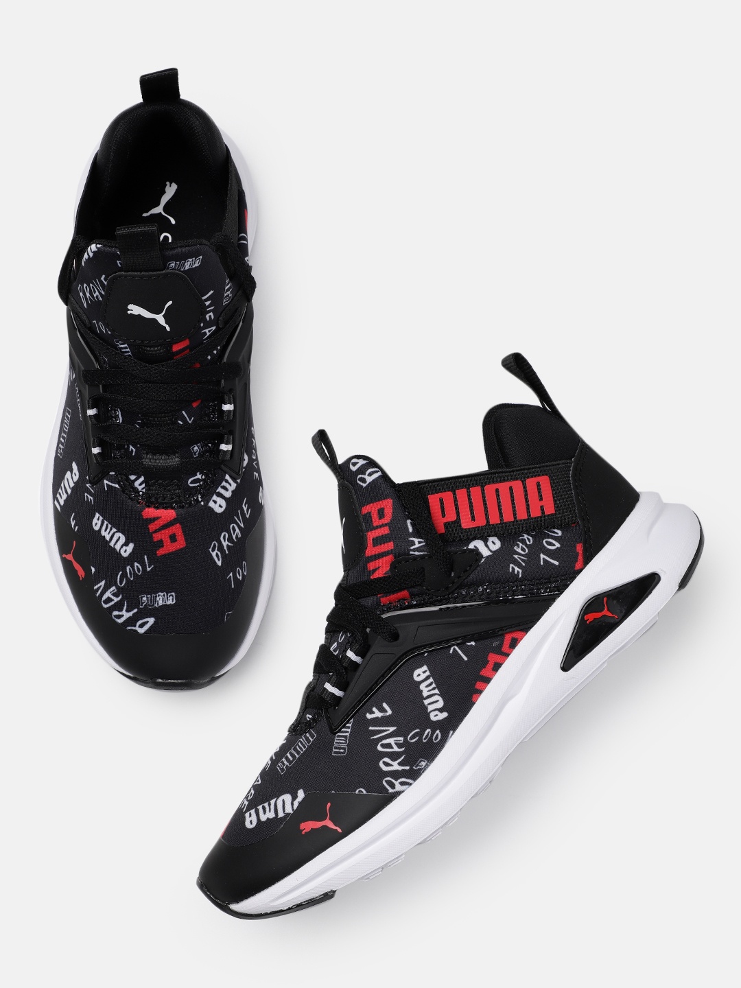 

Puma Kids Enzo 2 Refresh Brand Love Youth Running Shoes, Black