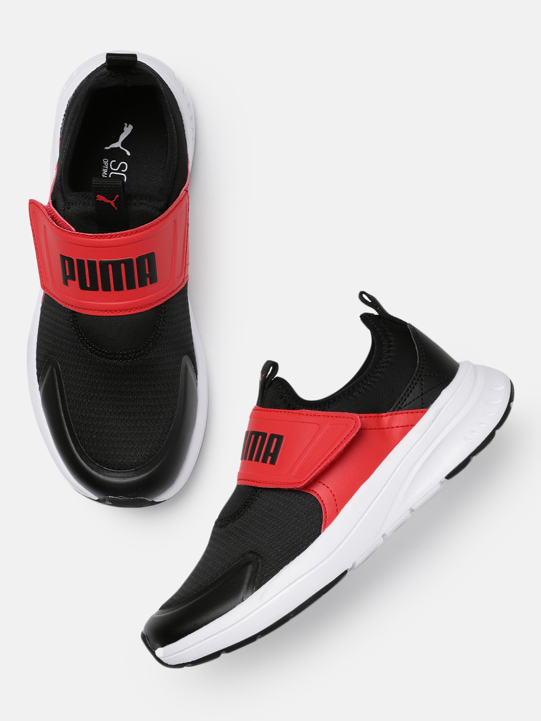 

Puma Kids Printed Slip-On Sneakers, Black