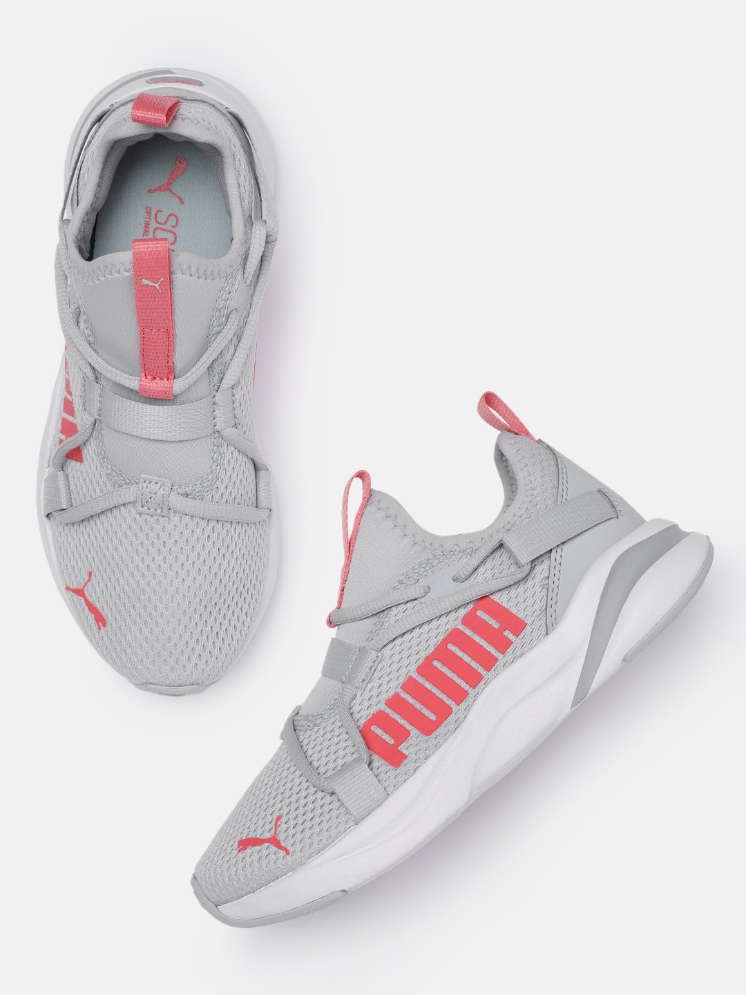 

Puma Kids Softride Rift Pop Slip-On Walking Shoes, Grey