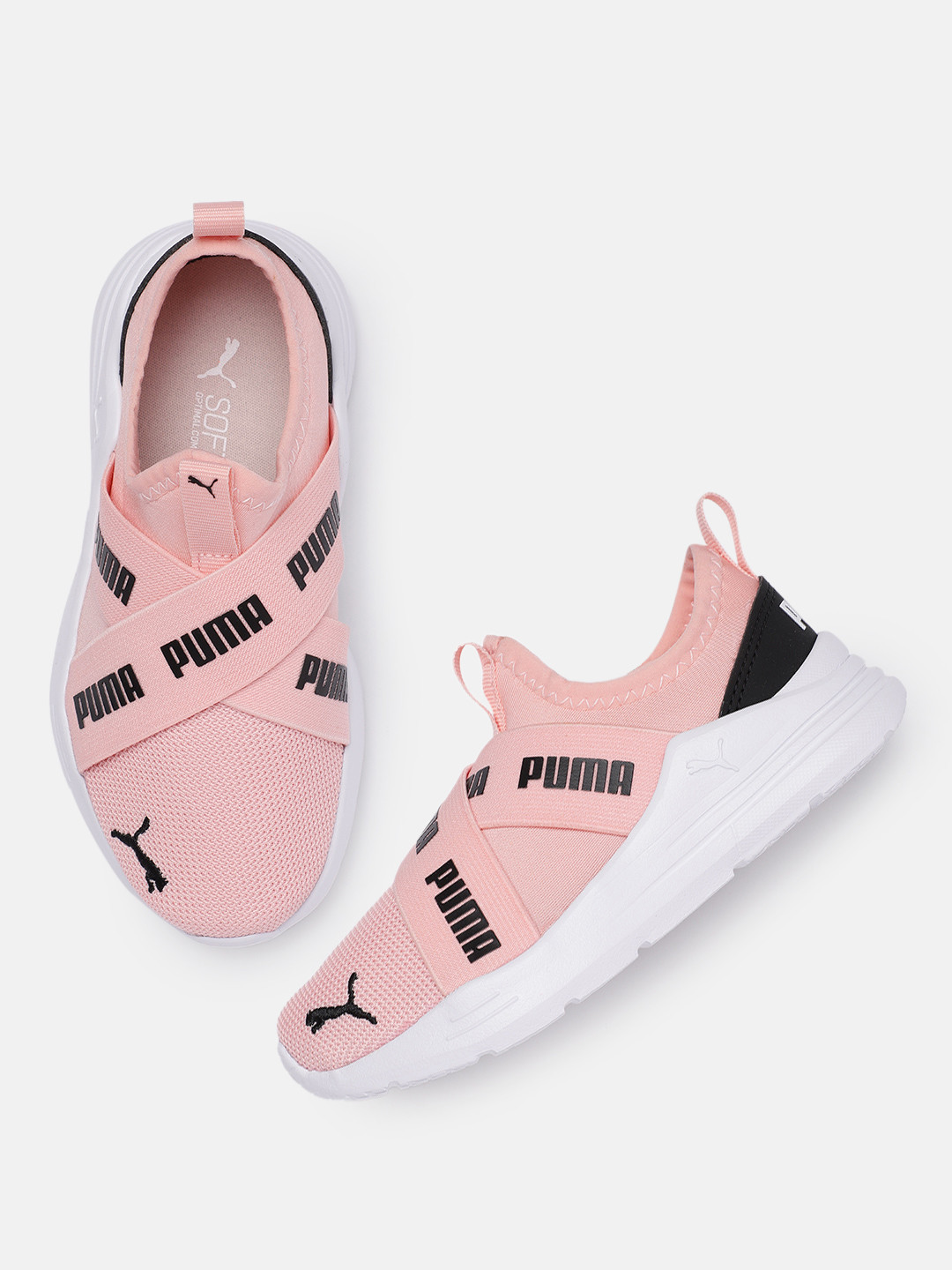 

Puma Kids Printed Slip-On Trainers, Pink