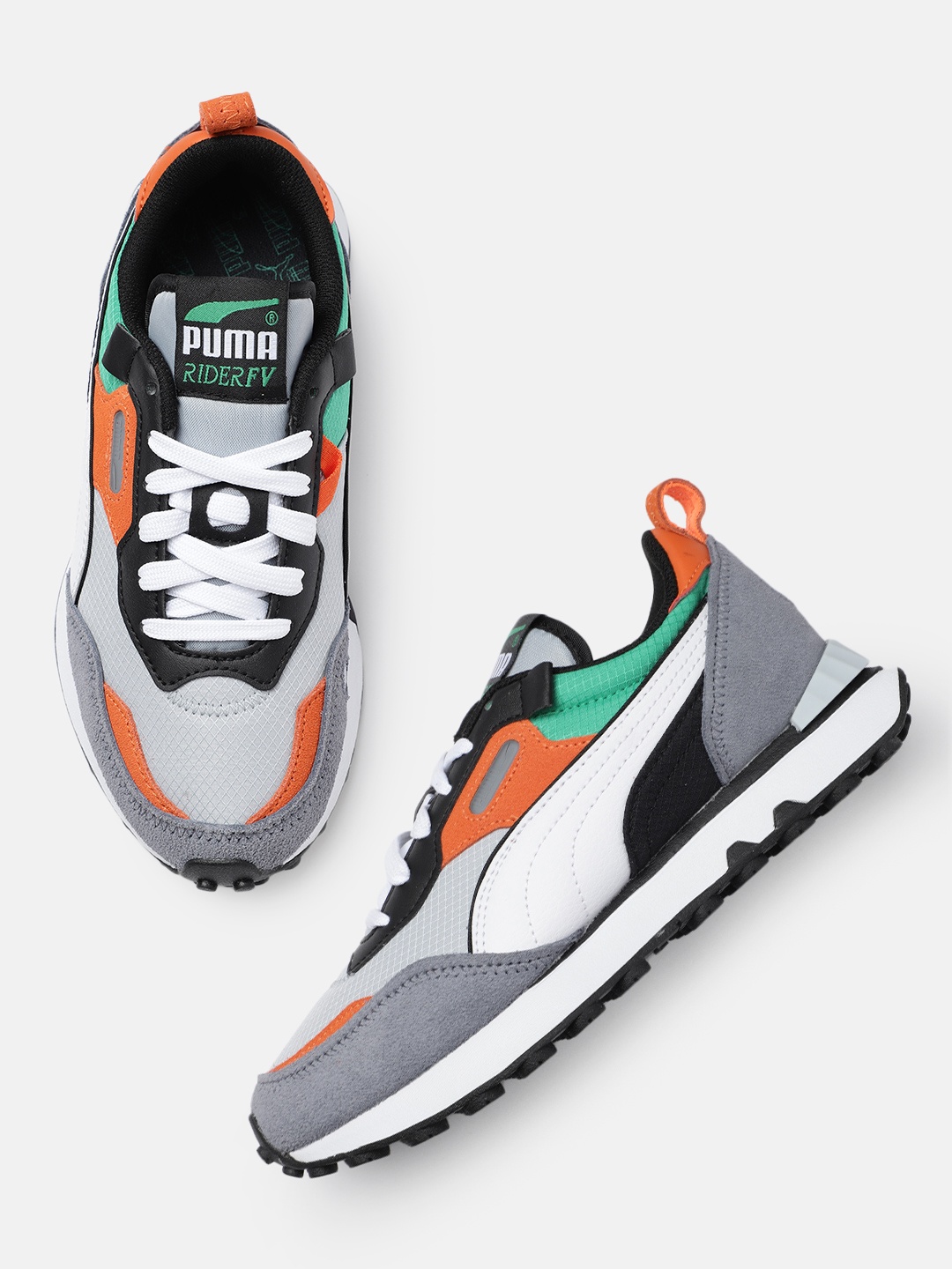 

Puma Kids Rider FV Future Vintage Youth Colourblocked Sneakers, Multi