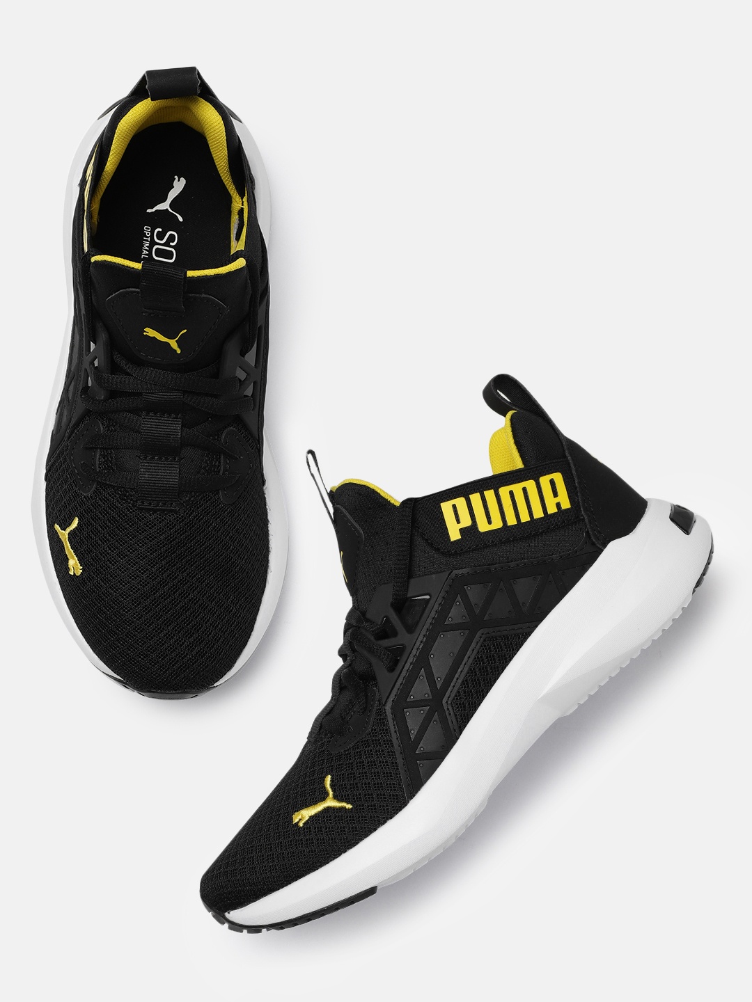 

Puma Unisex Kids Solid Softride Enzo NXT Running Sneakers, Black