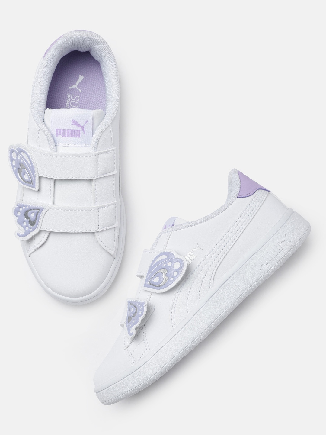 

Puma Girls Smash v2 Slip-On Sneakers, White