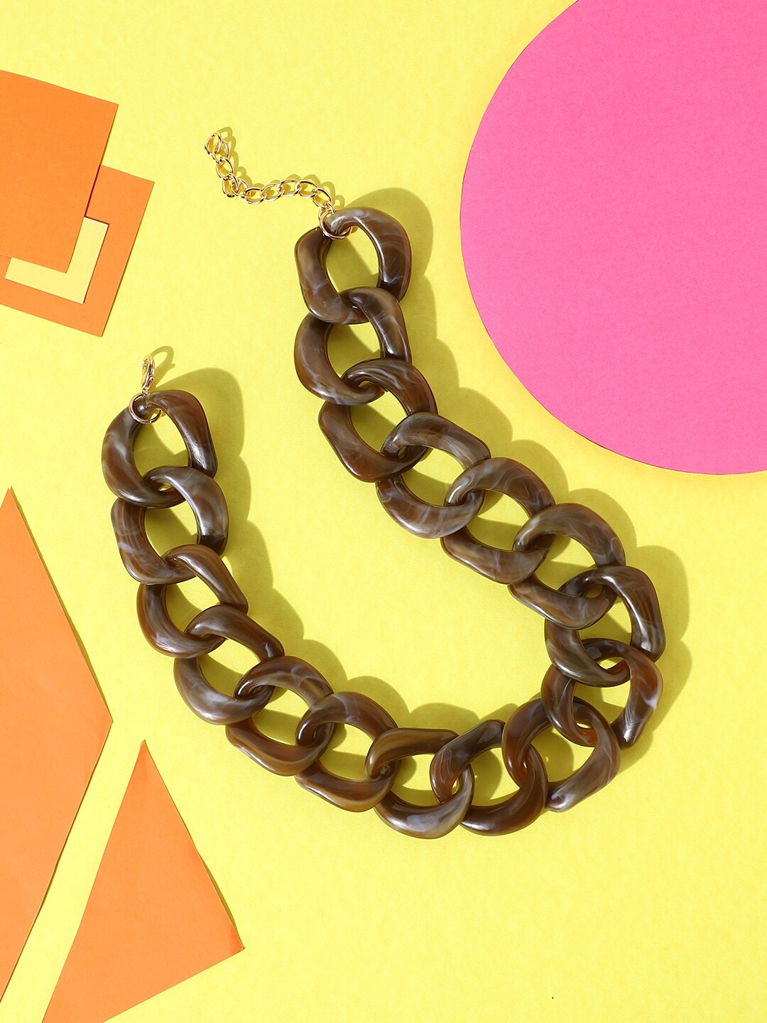 

SOHI Casual Statement Necklace, Brown
