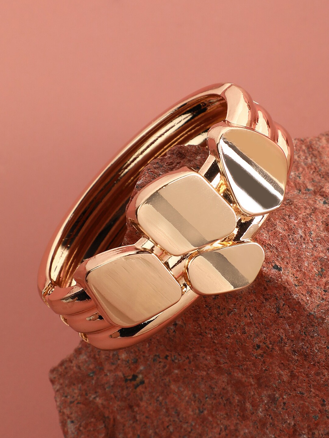 

SOHI Gold-Toned Gold-Plated Bangle-Style Bracelet