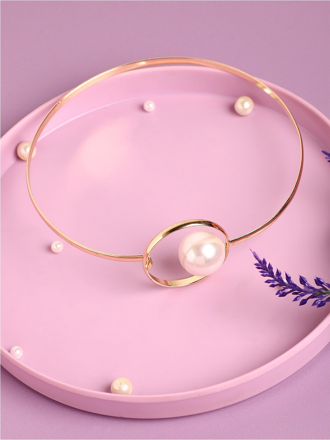 

SOHI Gold-Plated Beaded Necklace, White