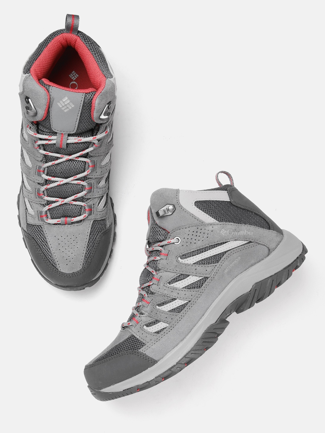 

Columbia Women Crestwood Mid Waterproof Shoes Trekking Shoes, Grey