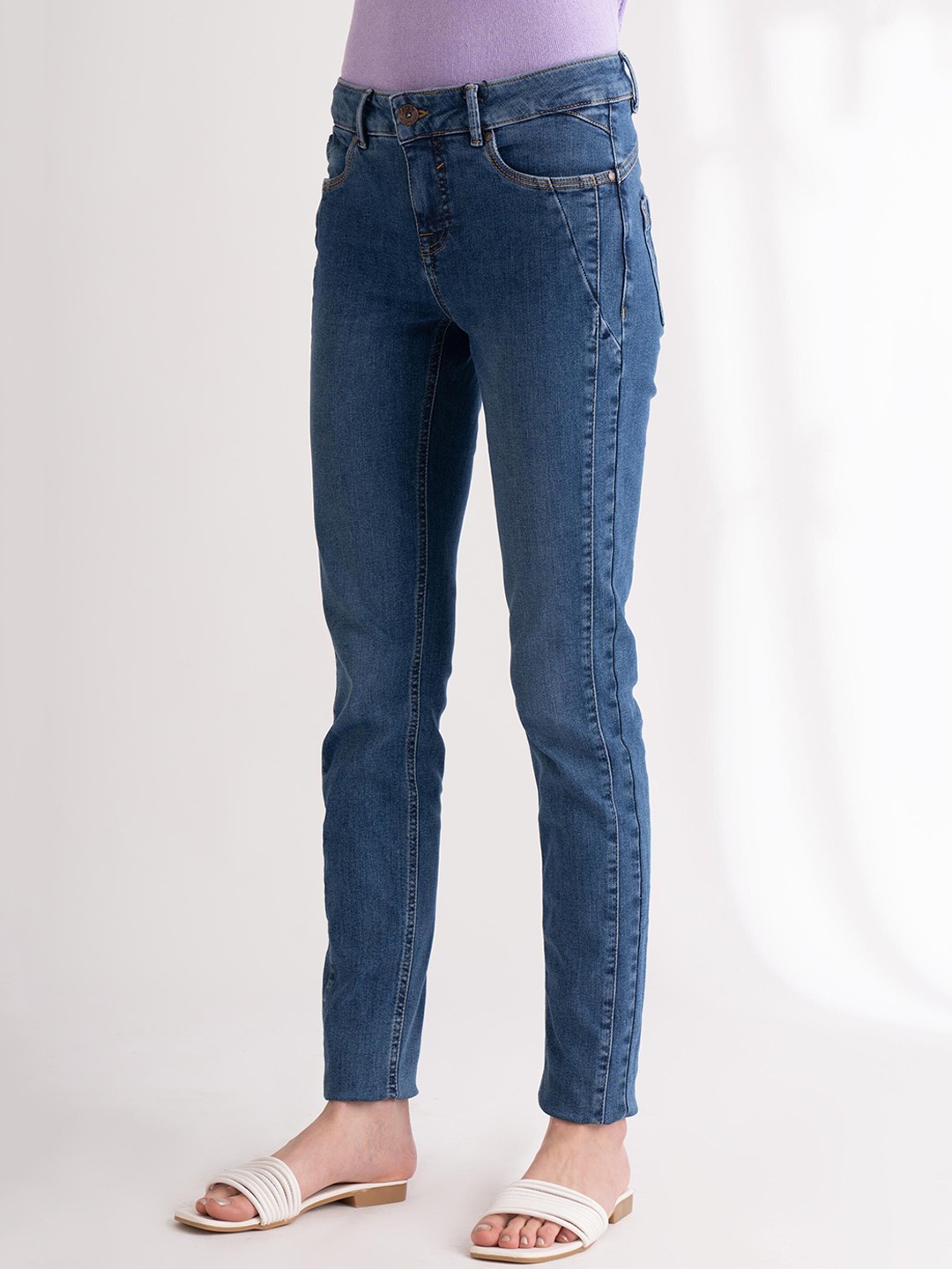 

B.Copenhagen Women Comfort Slim Fit Jeans, Blue