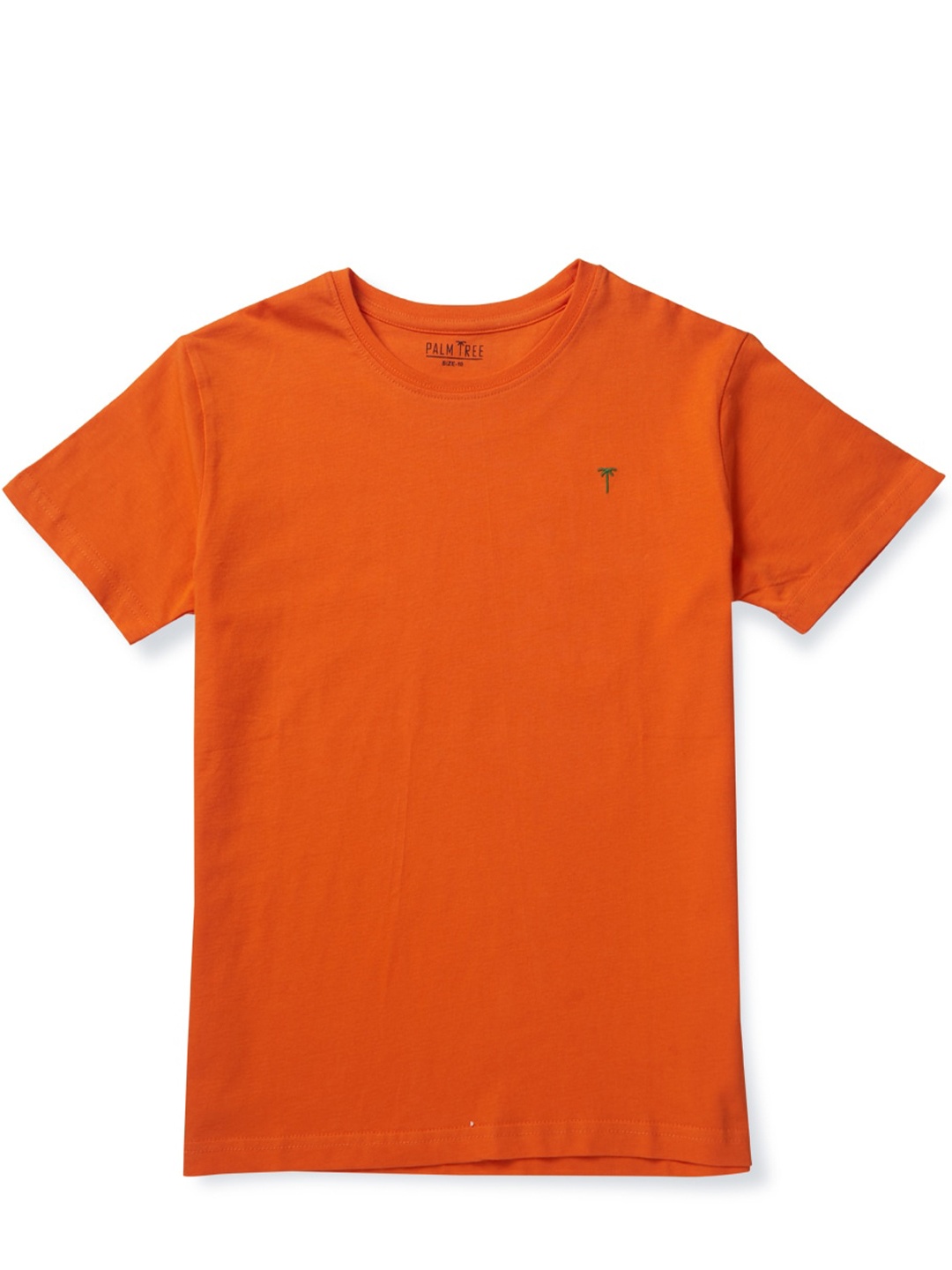 

Palm Tree Boys Round Neck Short sleeve Cotton T-shirt, Orange