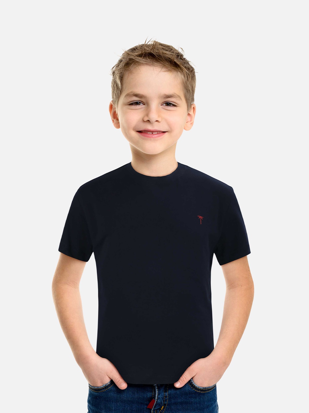 

Palm Tree Boys Navy Blue V-Neck T-shirt