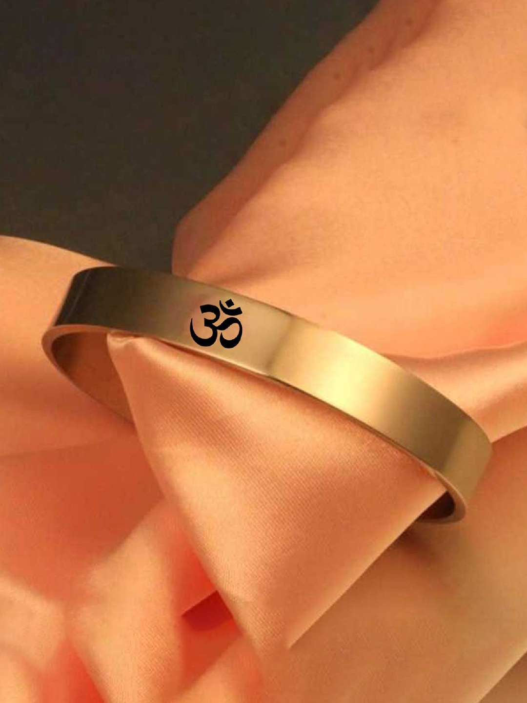 

ZIVOM Men Gold-Plated Kada Bracelet