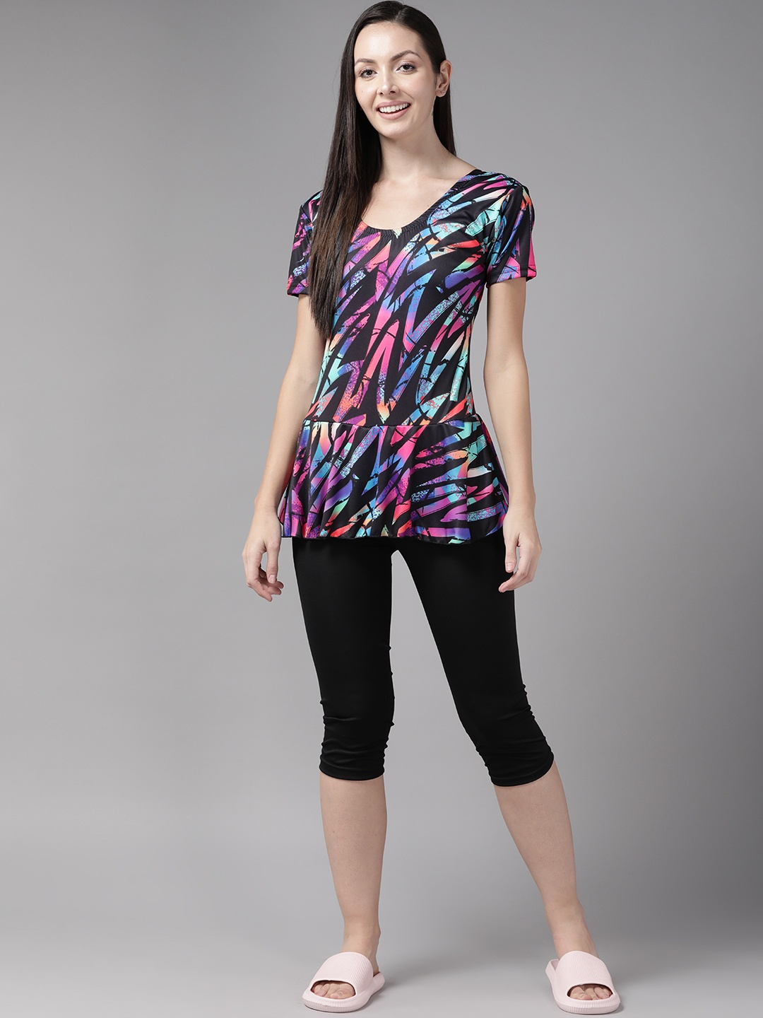 

Aarika Women Abstract Printed Legsuit, Pink
