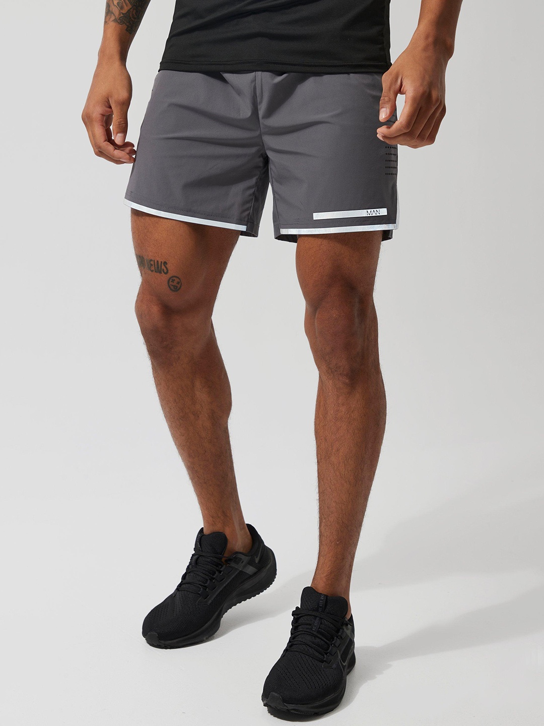 

boohooMAN Active Performance Sports Shorts, Charcoal