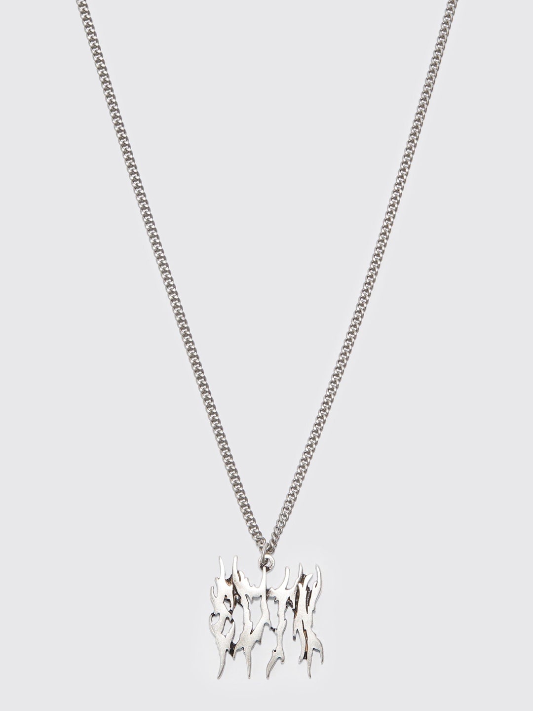 

boohooMAN Edtn Pendant Necklace, Silver