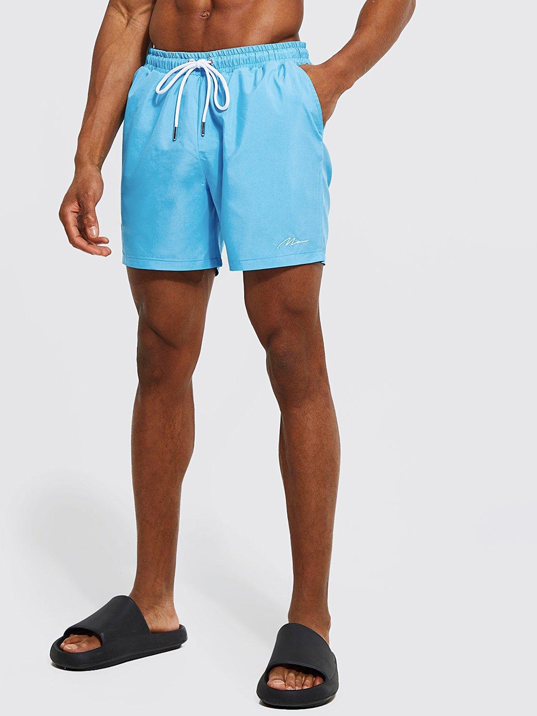 

boohooMAN Men Swim Shorts, Blue