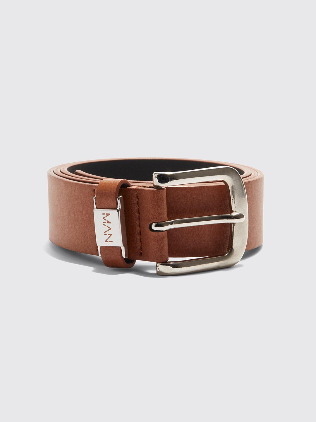 

boohooMAN Wide Belt, Brown