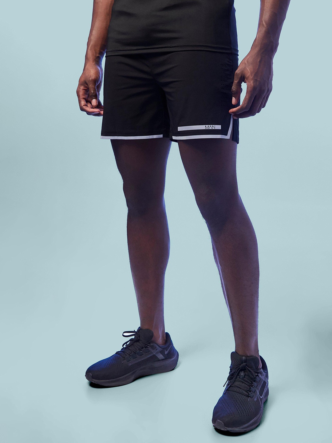

boohooMAN Active Performance Sports Shorts, Black