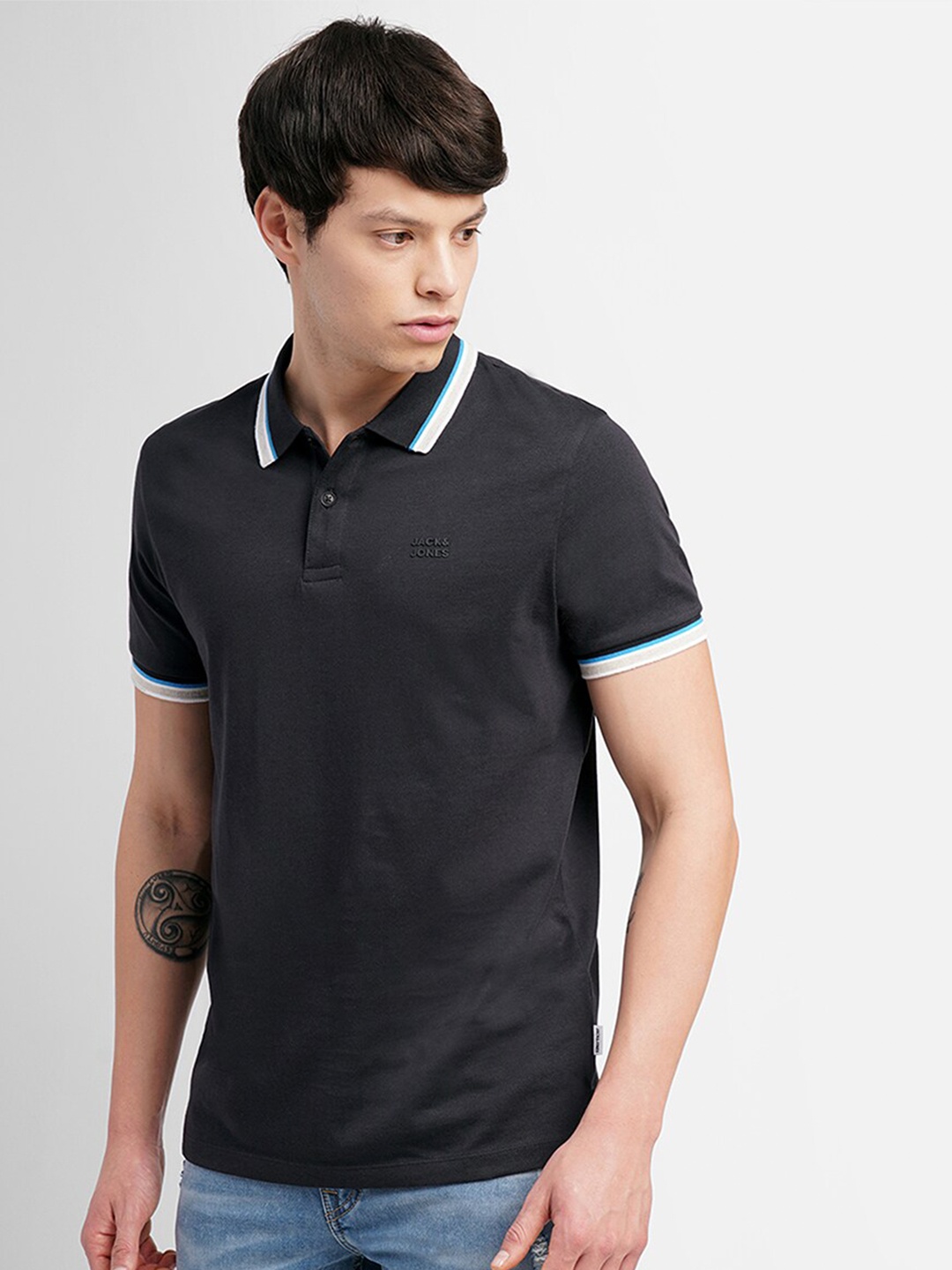 

Jack & Jones Polo Collar Slim Fit T-shirt, Black