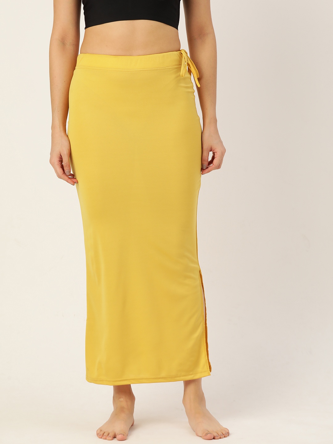 

Ms.Lingies Women Solid Saree Shapewear, Mustard