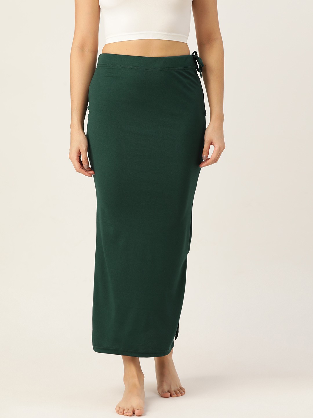 

Ms.Lingies Solid Saree Shapewear, Green