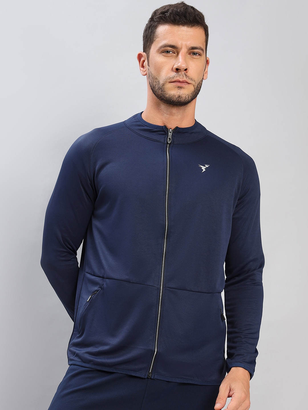

Technosport Lightweight Antimicrobial Training or Gym Sporty Jacket, Navy blue